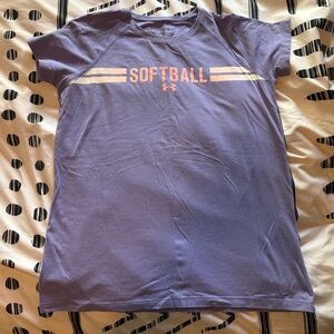 Under Armour Purple Short Sleeve Softball Tee